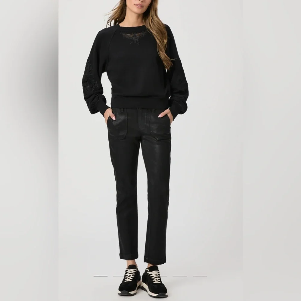 Paige Black Straight Leg Pants